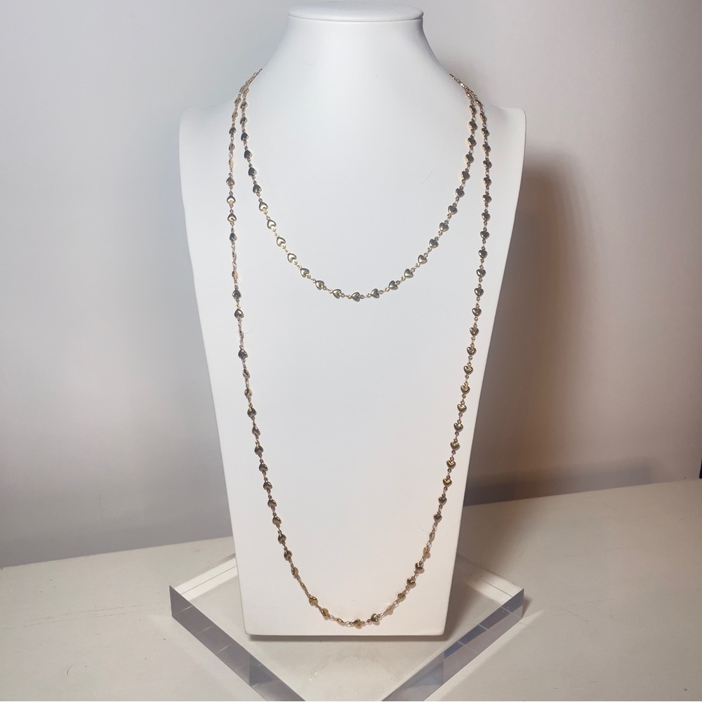 Pair of Yellow Gold Milor Stainless Steel Heart Necklaces - Picture 7 of 16